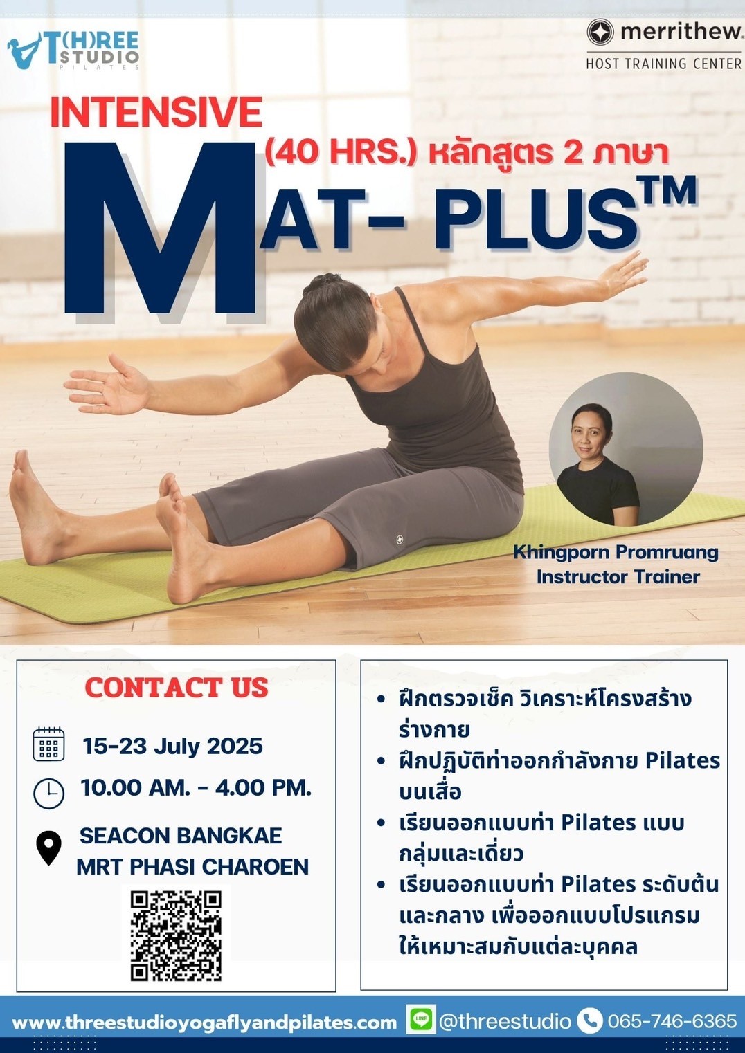 Intensive Mat Plus Stott Pilates Mat Pilates Mat Instructor Program Pilates Instructor course Pilates Mat Instructor certificate